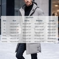 thumbnail image 4 of Ceisia Mens Mid Length Hooded Zipper Winter Puffer Coat Thick Warm Insulated Casual Outerwear For Men Gray XXXXL Gift, 4 of 5