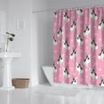 thumbnail image 2 of Pink French Bulldog Love Heart Shower Curtain 72"x72" ,Bathroom Decorative Shower Curtains Set with 12 Hooks,Modern Waterproof Washable Shower Curtain, 2 of 6