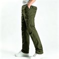 thumbnail image 2 of Men Stretch Multi Utility Cargo Pants Tapered Light Reinforced 6 Pocket Outdoor Work Pants S-XL（1 piece）, 2 of 10