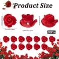 thumbnail image 2 of 1 caja de 80 cuentas de flores de San Valentín a granel, cuentas de rosa de 10 mm, piedras preciosas talladas con cinabrio, cuentas rojas detalladas con forma de preciosas flores., 2 of 5