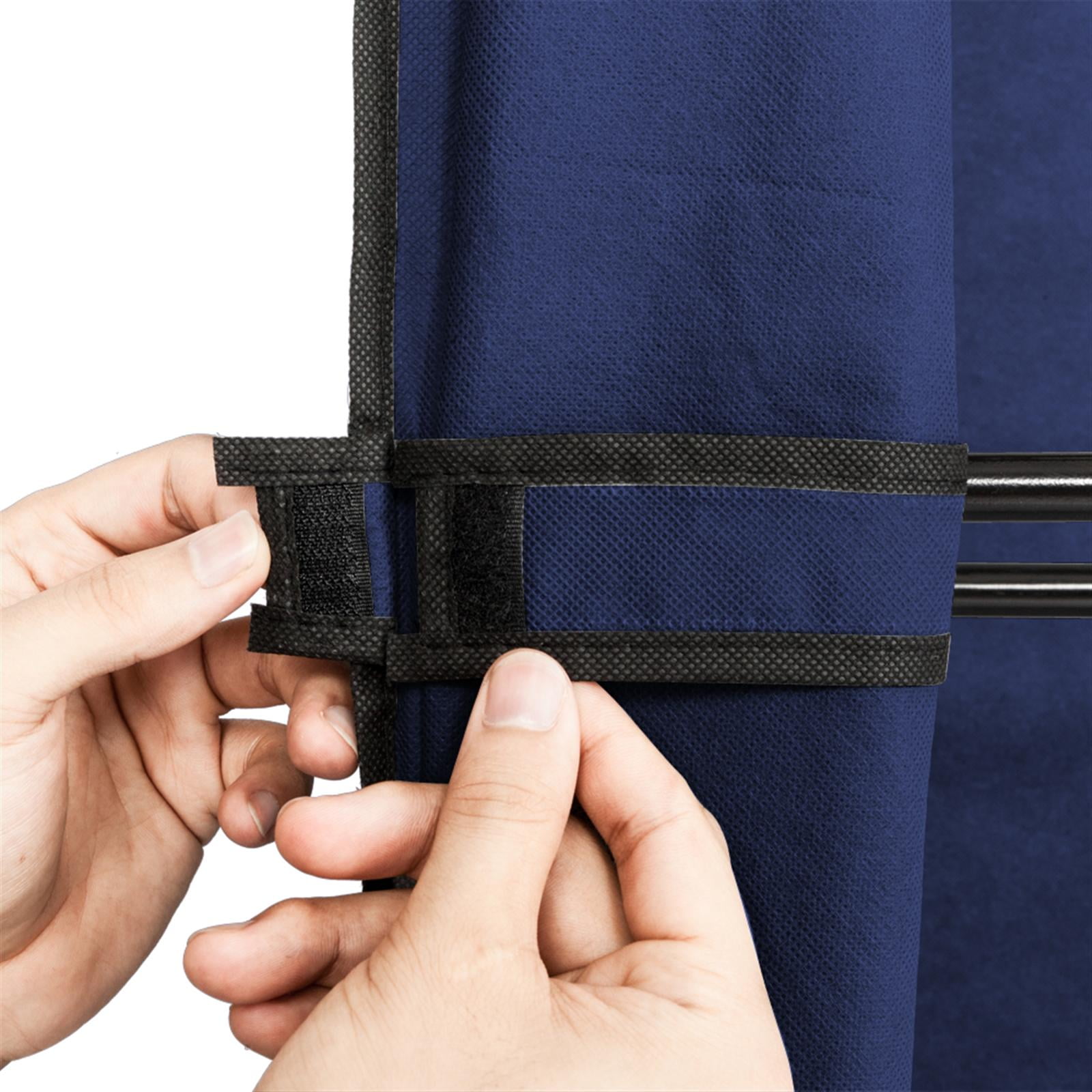71" Closet Wardrobe Clothes Rack Portable Storage Organizer with Shelf, Blue