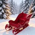 thumbnail image 6 of Christmas Sleigh Decor,11"Red Santa Sleigh Ornament Tabletop Decoration for Holiday Home Decor, Christmas Mantel Shelf Desk Display, 6 of 9