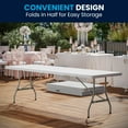 thumbnail image 4 of Flash Furniture Kathryn 8-Foot Bi-Fold Granite White Plastic Banquet and Event Folding Table with Carrying Handle, 4 of 16