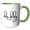 Green/White, variant on 3drose, Typography of Daddy Est 2024, 11oz Mug