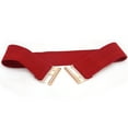 thumbnail image 3 of ZTTD Women Elastic Waist Belt Metal Buckle Waistband Solid Color Wide Belt Female Apparel Accessories A, 3 of 3