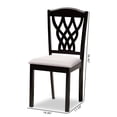 thumbnail image 7 of Baxton Studio Delilah Modern and Contemporary Grey Fabric Upholstered and Dark Brown Finished Wood 2-Piece Dining Chair Set, 7 of 7