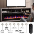 thumbnail image 5 of Waleaf Fireplace TV Stand for TVs Up to 75" TV with 60" Electric Fireplace,Entertainment Center with Open Shelve Storage, 5 of 7