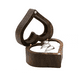 thumbnail image 1 of Caja Anillos Corazón Madera Nogal Para De Boda Transparente Blanco, 1 of 5