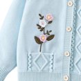 thumbnail image 4 of StSilkitty Girls Casual Cardigan Sweater Cute Printed Long Sleeve Crewneck Sweaters Lightweight Soft Comfy Pullover Tops, 4 of 8