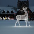 thumbnail image 3 of 9.5' Pre-lit Commercial Size 3D White Reindeer Christmas Outdoor Decoration, 3 of 4