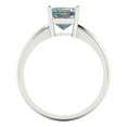 thumbnail image 4 of 1.5 ct Asscher Cut Blue Moissanite Solitaire 14K White Gold Womens Engagement Ring, 4 of 5