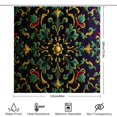 thumbnail image 4 of RKSupls Waterproof Shower Curtain, Embroidered Purple Floral Medallion Polyester Shower Curtain with Hooks for Chic Elegant Home Bathtub Bathroom Decor Washable Curtains, 4 of 5