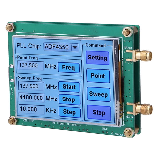 BTOER ADF4350/ADF4351 Module Générateur de Source de Signal RF Haute Stabilité Faible Bruit Écran LCD Capteur de Signal Compteur