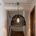 thumbnail image 4 of HaCpiu Rattan Woven Pendant Lampshade, 8.2" Yellow Boho Hand-Woven Chandelier Shade, Rattan Dome Light Cover for Dining Room, Living Room & Bedroom, 4 of 5