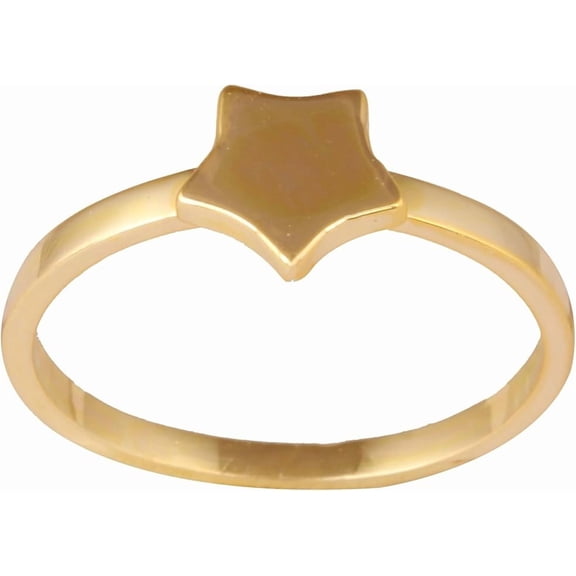 VISHUDDHA Women's Brass Anti Tarnish Star Ring Fashion Jewelry for Special Occasion,8