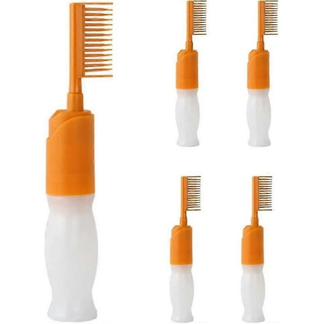 Hair Dye Bottle Comb Applicator Bottle Dyeing Professional Tool For Salon Hair Color Styling 5pcs
