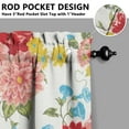 thumbnail image 5 of Kitchen Curtains and Valance Set 36 Inch Tier Pioneer Colorful Floral 3 Pieces Set Dining Room Small Curtain Drapes Cafe Curtains Valance for Home Decor Rod Pocket, 5 of 6
