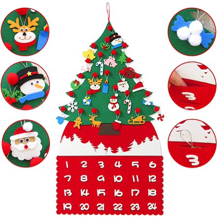 Calendrier De L'Avent De Noël En Feutre Avec Poches à Faire Soi