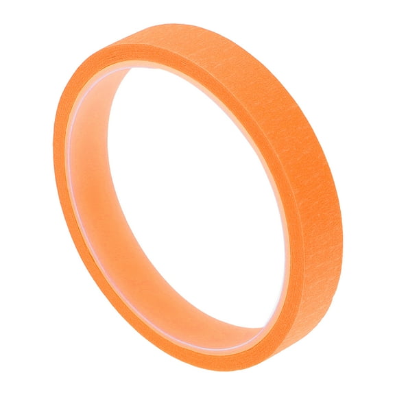 Unique Bargains 1 Pc 0.6 Inches x 10.9 Yards Painters Tape Masking Tape Car Paint No Residue Crepe Paper Orange