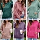 thumbnail image 4 of Sudaderas con capucha sólidas para mujer Sudaderas con capucha laterales con abertura de bolsillo fr Abanopi Morado/Extragrande, 4 of 7