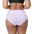 thumbnail image 6 of COMVALUE Women's Lace Underwear Breathable Soft Stretch Hipster Briefs Sexy Bikini Panty (Light Purple, L), 6 of 7