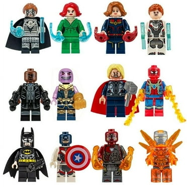 36 Pcs/Set Superhero Thor Iron Man Wolverine Hulk Action Figures Building Blocks Toys for Boys Girls Birthday Christmas Gifts Collectible Superhero Toys