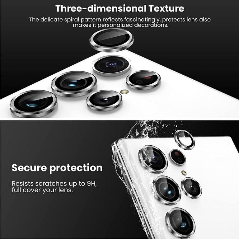 ESR for Samsung Galaxy S23 Ultra Camera Lens Protector, Scratch-Resistant  HD Clarity Ultra-Thin 9H Tempered Glass with Aluminum Edging, Individual