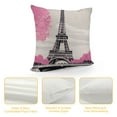 thumbnail image 4 of JEUXUS  Pink Black Grey Decorative Throw Pillow Covers Eiffel Tower Decor Square Pillow Cases Cover Pink Paris Outdoor Pillow Covers with Zipper That Girl Room Decor, 4 of 5