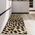 thumbnail image 4 of Brown and Black Leopard Print Kitchen Rug Mat,Kitchen Runner Rugs Non Skid Washable,Decorative Kitchen Floor Mats for Kitchen,Sink,Laundry,17"X47", 4 of 5