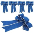thumbnail image 6 of FOMIYES 5Pcs Blue Cloth Christmas Tree Decoration Bows for Wall 10*8*0.6In, 6 of 8