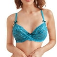thumbnail image 3 of Women's Lace Bra Beauty Sexy Bra Non Padded Comfy Relieve Back Pressure V-neck Unlined Bra, 3 of 7
