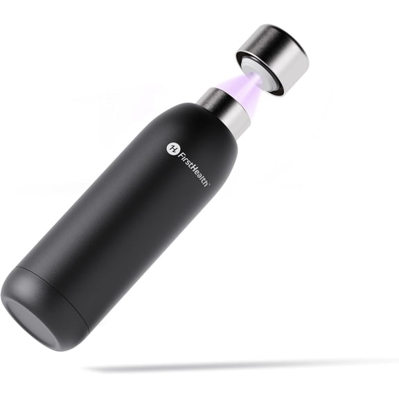 FIRSTHEALTH Self Cleaning Water Bottle, Rechargeable Stainless Steel Tumbler, 18 fl oz