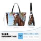thumbnail image 4 of Fotbe Christmas Horse Bolsa de Viaje para Playa - Resistente al Agua, Bolsa Tote de Gran Capacidad y Ligera con 7 Bolsillos para Mujeres y Hombres, 4 of 7