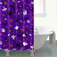 thumbnail image 4 of Purple Halloween Pattern Shower Curtain 84"x72" ,Bathroom Decorative Shower Curtains Set with 12 Hooks,Modern Waterproof Washable Shower Curtain, 4 of 6