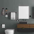 thumbnail image 3 of Juego de Accesorios de Ba&ntilde;o de 16 piezas Toallero de pared Estante de ba&ntilde;o Toallero de papel Jabonera Ganchos Adhesivos Juego de Accesorios de Ba&ntilde;o de Acero Inoxidable, 3 of 7