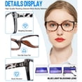 thumbnail image 6 of OCCI CHIARI Women's Blue Light Blocking Reading Glasses Stylish Computer Readers UV400 Protection Clear Vision 1.00 1.50 2.00 2.50 3.00 3.50 4.00 5.00 6.00 Composite Lens , (Gray ,+3.5), 6 of 8