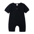thumbnail image 1 of Esaierr Newborn Toddler Boys Girls Onesies Baby Bodysuit Crawling Suit for 0-24M Infant Solid Cotton Color Short Sleeve Bodysuits, 1 of 6