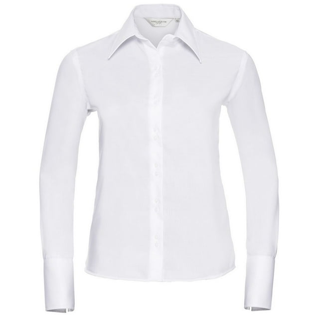 Russell Collection Chemise à Manches Longues Sans Repassage Ultime pour Femmes