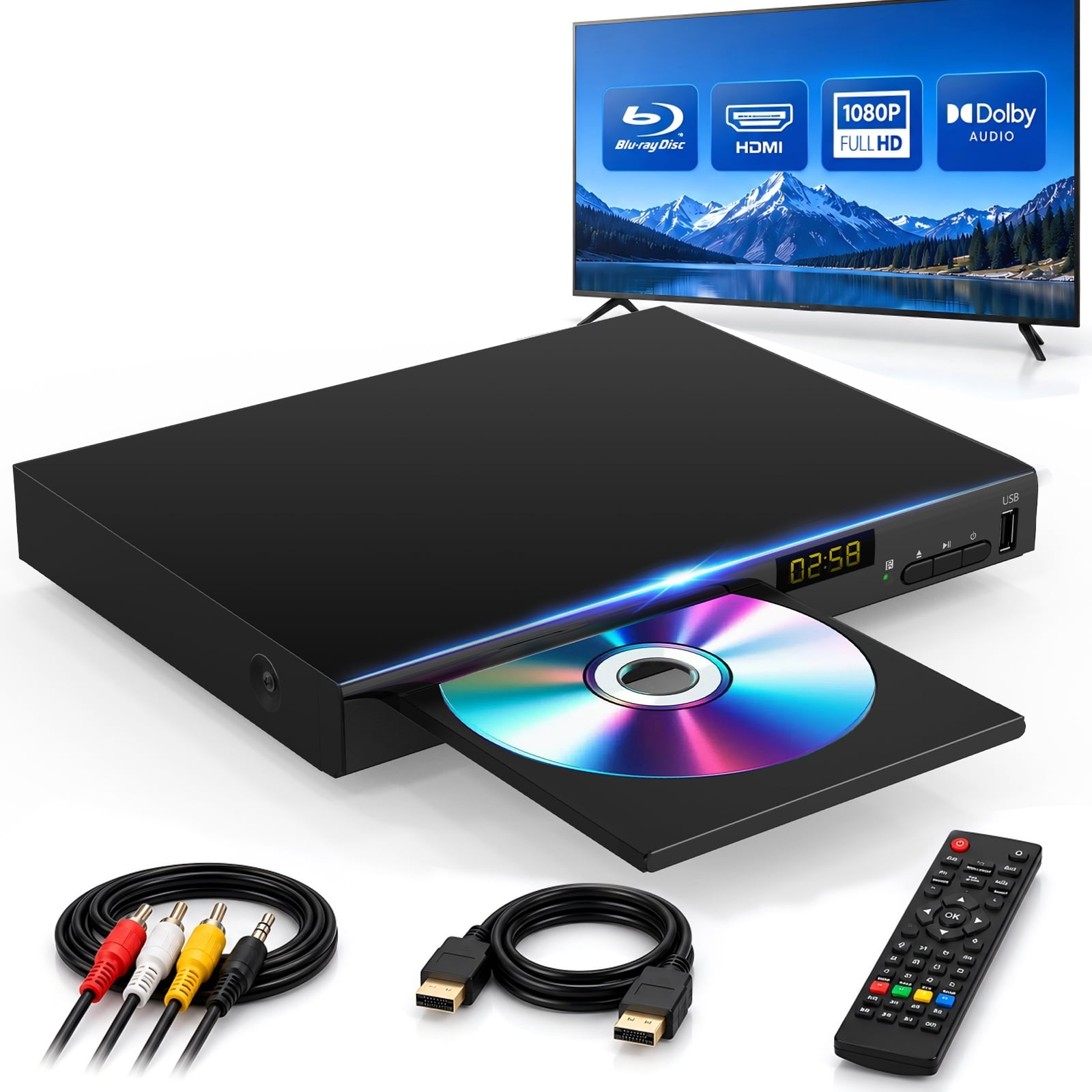 Panasonic 1080p Full HD Blu-Ray DVD Player with Dolby Digital