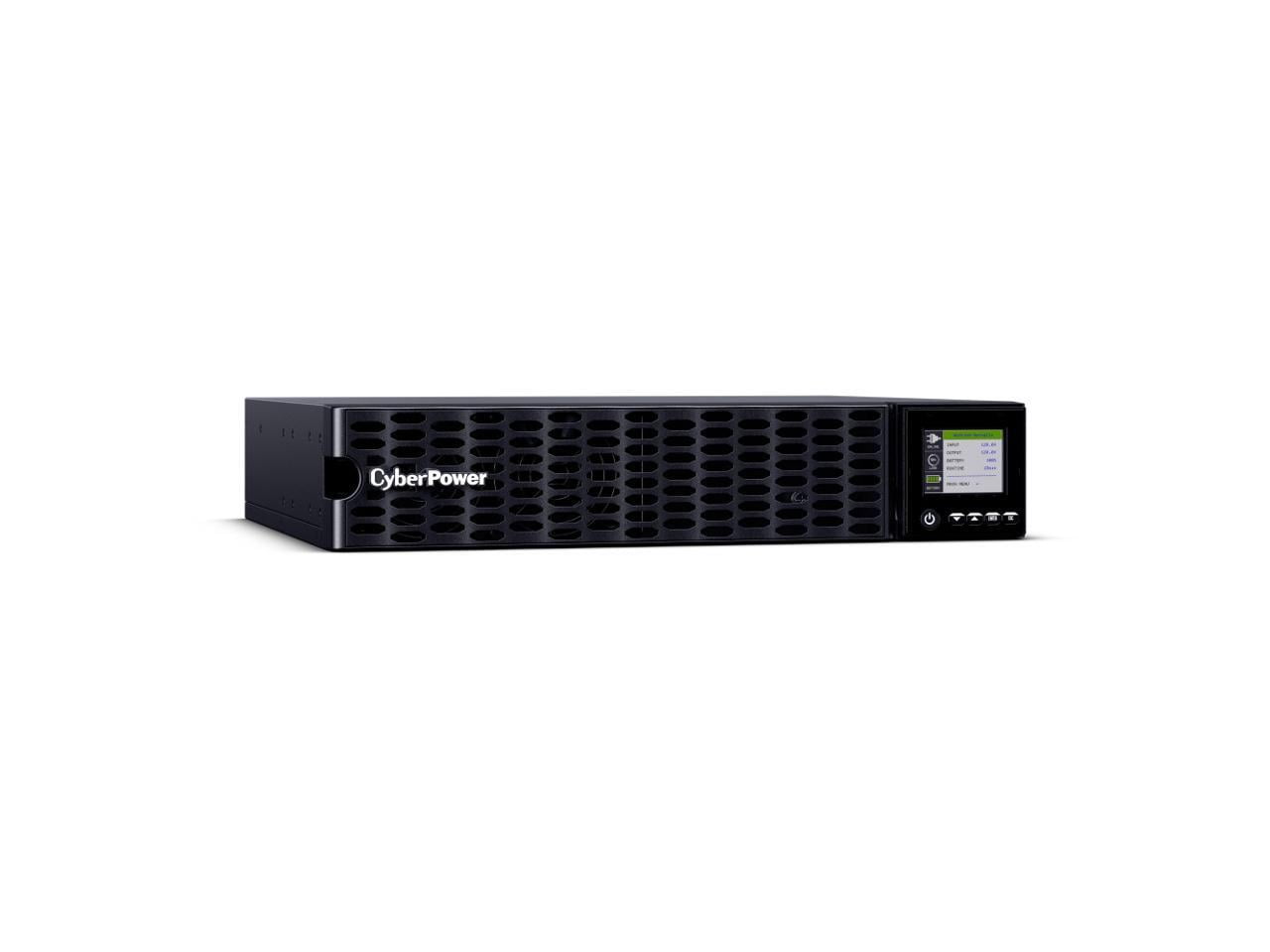 CyberPower OL3KRTHD Smart App Online UPS Systems, 3000VA/2700W, 100 - 125 VAC, NEMA L5-30P, 2U, Rack / Tower, Sine Wave, 7 Outlets, LCD, Power Panel