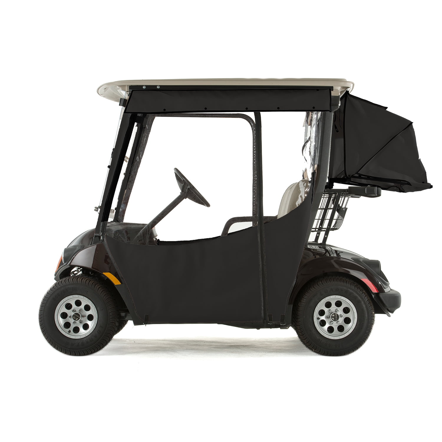 Yamaha Drive 2 Golf Cart PROTOURING Sunbrella Track Enclosure Black