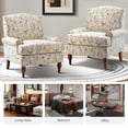 thumbnail image 4 of Upholstered Accent Chair with Wide Back, Lounge Removable Cushion Seating for Home Living Room Spring, 4 of 7
