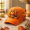 thumbnail image 5 of Voska Thanksgiving Harvest Baseball Cap Adjustable Fall Autumn Turkey Pumpkin Printed Hat Adult Casual Holiday Party Accessory D One Size, 5 of 5