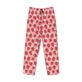 thumbnail image 6 of Uemuo Strawberry And Flowers Pattern Men's Wide Leg Palazzo Lounge Pants with Pockets Light Weight Loose Comfy Casual Pajama Pants-XX-Large, 6 of 9