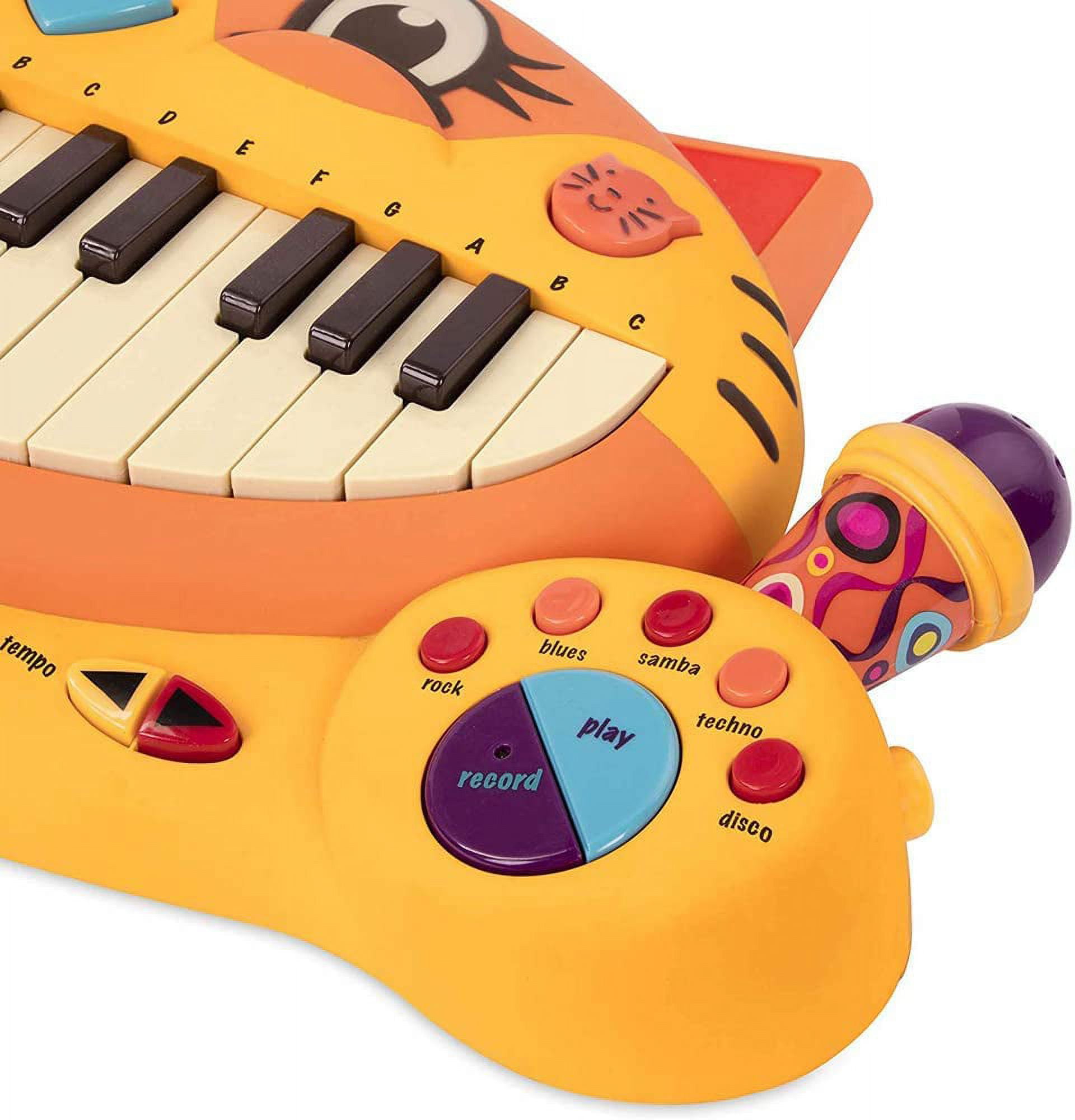 B. toys – Meowsic Toy Piano – Children’S Keyboard Cat Piano with Toy  Microphone For Kids 2 years +