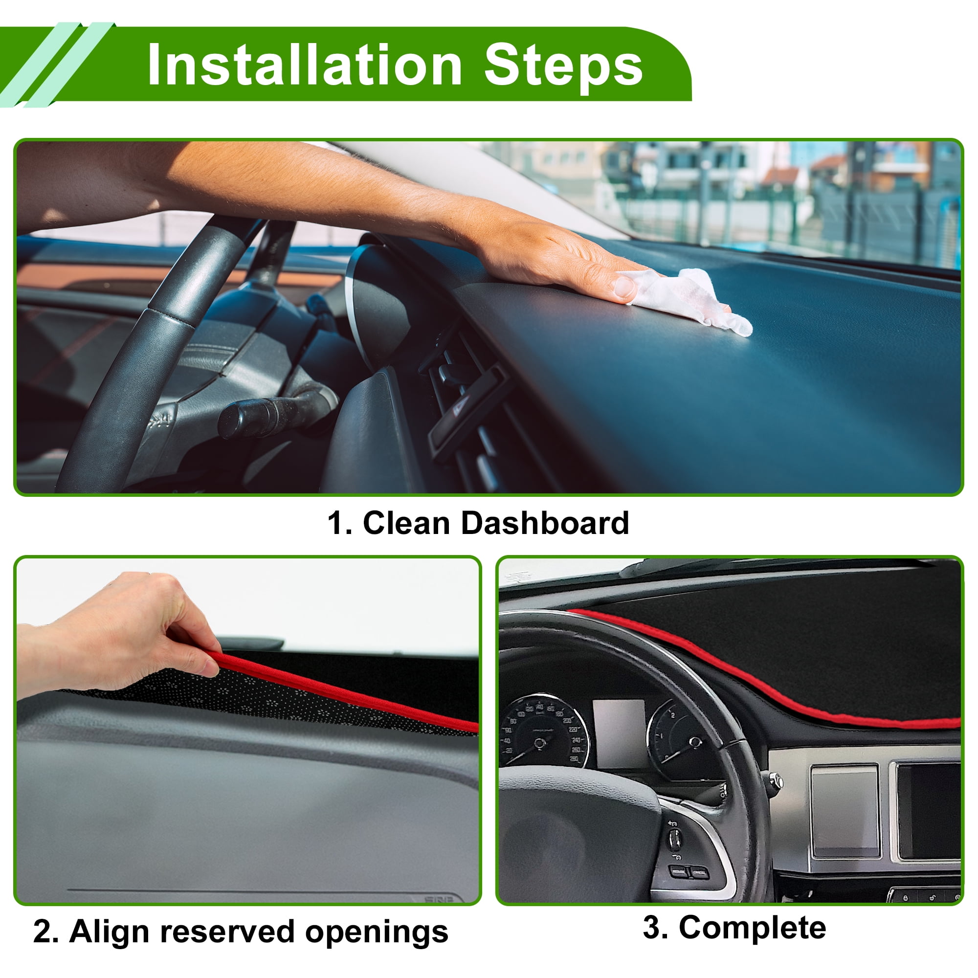 Unique Bargains Dashboard Cover for BMW 7 series 2016-2022 Dash Cover Mat Carpet Center Console Dash Cover Mat Car Interior Faux Leather Black 1 Pc