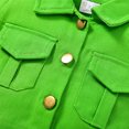 thumbnail image 6 of Esaierr Summer Toddler Baby Girls Casual Clothes 2PCS Outfits Kids Lapel Button Solid Cardigan Tops Short Pants Two-Piece Set for 3-7 Years, 6 of 9