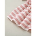 thumbnail image 3 of CARETOO Toddler Girl Casual Clothes Outfits Stripe Tops Pants Cotton Fabric 2pcs 2T 5T Girl Clothing, 3 of 11