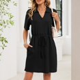 thumbnail image 2 of CIENVNSTG Maxi Dress for Women Short Sleeved Long Breathable Holiday Dress Flowy Eye-Catching Party Dress, 2 of 6