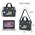 thumbnail image 3 of 16inch Laptop Briefcase, Business Laptop Bag with Detachable Strap & Padded Compartment, Water-Resistant Polyester，Cute Bear, 3 of 8